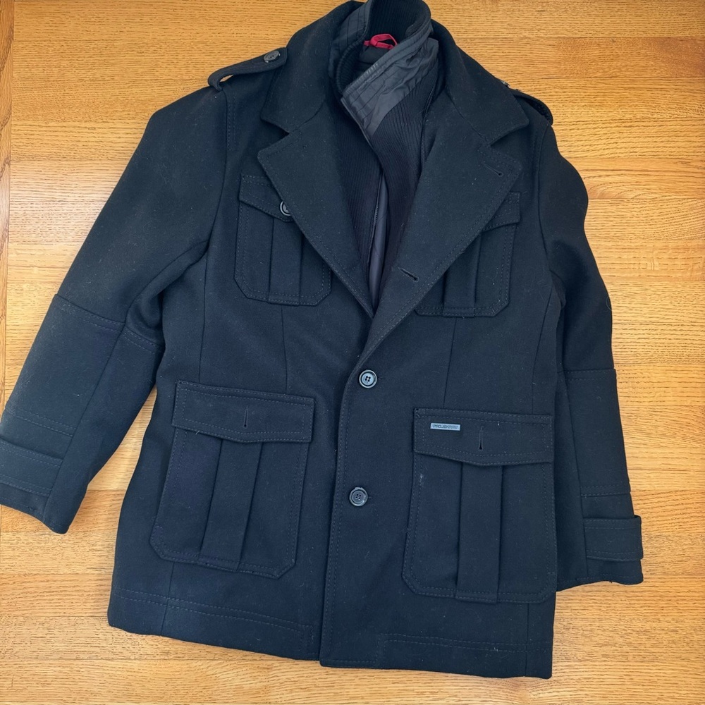 Men's Projek Raw Wool Peacoat M